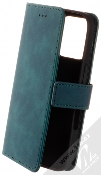 1Mcz Velvet Book flipové pouzdro pro Apple iPhone 16 Pro tmavě zelená (dark green)