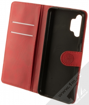 1Mcz Velvety Burrow Tygr 1 Book flipové pouzdro pro Samsung Galaxy A32 5G, Galaxy M32 5G červená (red) otevřené