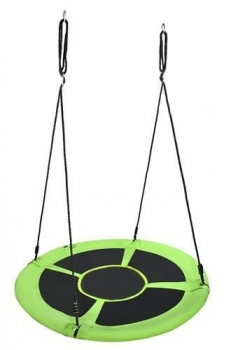 1Mcz HO-123 Závěsné houpací křeslo Vraní hnízdo 120 cm zelená černá (green black)