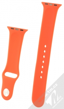 Devia Deluxe Sport Band silikonový pásek na zápěstí pro Apple Watch 38mm, Watch 40mm oranžová (nectarine) zezadu