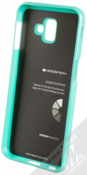 Goospery Jelly Case TPU ochranný silikonový kryt pro Samsung Galaxy J6 Plus (2018) mátově zelená (mint green) zepředu