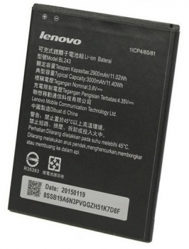 Lenovo BL243 originální baterie pro Lenovo A7000 černá (black) zezadu