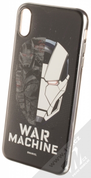 Marvel War Machine 001 TPU pokovený ochranný silikonový kryt s motivem pro Apple iPhone XS Max stříbrná (silver)