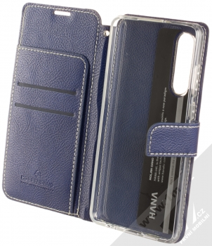 Molan Cano Issue Diary flipové pouzdro pro Huawei P30 tmavě modrá (navy blue) zezadu