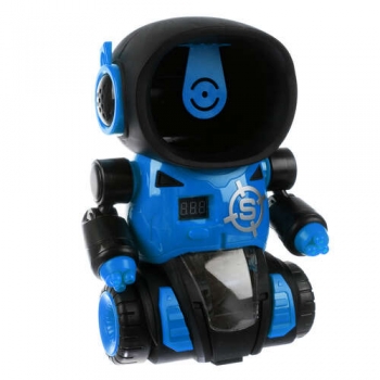 1Mcz Elektronická střelnice Robot, 2 pistole na pěnové míčky a robot jako terč černá modrá (black blue)