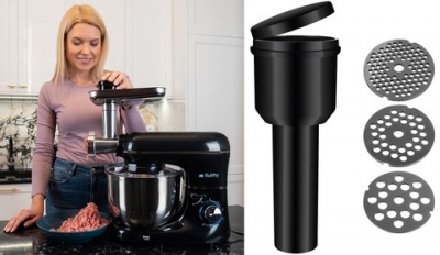 1Mcz Kuchyňský robot s mlýnkem a mixérem 2200W 6,2l s příslušenstvím a cukrářským sáčkem černá (black)