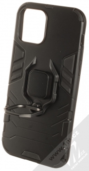 1Mcz Armor Ring odolný ochranný kryt s držákem na prst pro Apple iPhone 12 Pro černá (black) otevřené