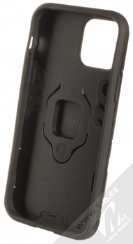 1Mcz Armor Ring odolný ochranný kryt s držákem na prst pro Apple iPhone 12 Pro černá (black) zepředu