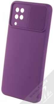 1Mcz CamShield Soft ochranný kryt pro Samsung Galaxy A12, Galaxy M12 fialová (violet) otevřené