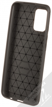 1Mcz Carbon TPU ochranný kryt pro Samsung Galaxy A02s černá (black) zepředu