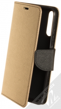 1Mcz Fancy Book flipové pouzdro pro Huawei P40 Lite E zlatá černá (gold black)