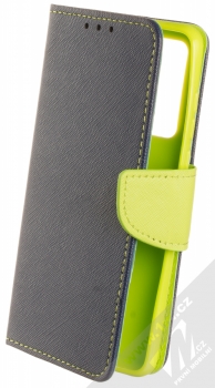 1Mcz Fancy Book flipové pouzdro pro Huawei P40 modrá limetkově zelená (blue lime)