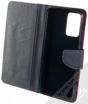 1Mcz Fancy Book flipové pouzdro pro Xiaomi Redmi 10 červená modrá (red blue) otevřené