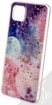 1Mcz Gold Glam Galaxie TPU ochranný kryt pro Samsung Galaxy A22 5G tmavě modrá růžová (dark blue pink)