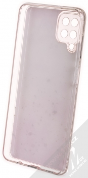 1Mcz Gold Glam Růžové odlesky Skinny TPU ochranný kryt pro Samsung Galaxy A12, Galaxy M12 růžová (pink) zepředu