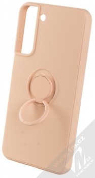 1Mcz Grip Ring B-Skinny ochranný kryt s držákem na prst pro Samsung Galaxy S22 Plus 5G světle růžová (powder pink) držák