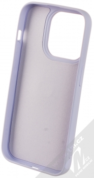 1Mcz Grip Ring ochranný kryt s držákem na prst pro Apple iPhone 14 Pro šeříkově fialová (lilac) zepředu