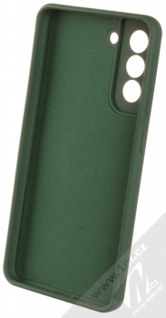 1Mcz Grip Ring Skinny ochranný kryt s držákem na prst pro Samsung Galaxy S21 FE tmavě zelená (forest green) zepředu