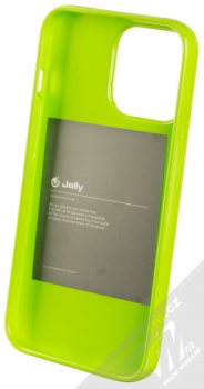 1Mcz Jelly TPU ochranný kryt pro Apple iPhone 13 Pro limetkově zelená (lime green) zepředu