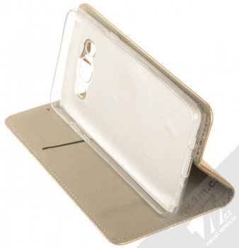 1Mcz Magnet Book flipové pouzdro pro Samsung Galaxy J5 (2016) zlatá (gold) stojánek