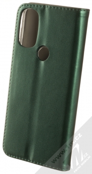 1Mcz Magnetic Book flipové pouzdro pro Motorola Moto G71 5G tmavě zelená (dark green) zezadu