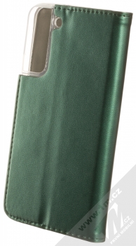 1Mcz Magnetic Book flipové pouzdro pro Samsung Galaxy S22 Plus tmavě zelená (dark green) zezadu