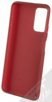 1Mcz Matt TPU ochranný silikonový kryt pro Xiaomi Redmi 9T, Poco M3 tmavě červená (dark red) zepředu