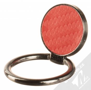 1Mcz Ring Karbon držák na prst černá červená (black red) držák