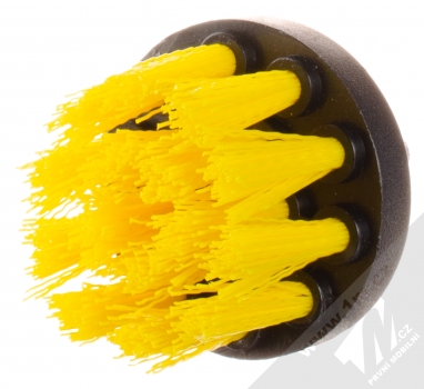1Mcz Sada čisticích kartáčů na vrtačku 3 ks černá žlutá (black yellow) malý kruhový kartáč