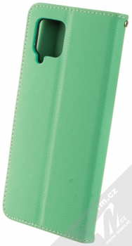 1Mcz Stranding Book flipové pouzdro pro Samsung Galaxy A42 5G mátově zelená (mint green) zezadu