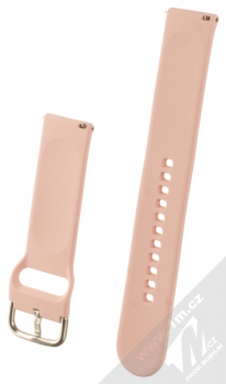 1Mcz TYS Silikonový sportovní řemínek s univerzální osičkou 22mm světle růžová (light pink) zezadu