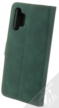 1Mcz Velvet Book flipové pouzdro pro Samsung Galaxy A13 4G tmavě zelená (dark green) zezadu