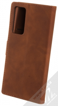 1Mcz Velvet Book flipové pouzdro pro Xiaomi 12, Xiaomi 12X hnědá (brown) zezadu