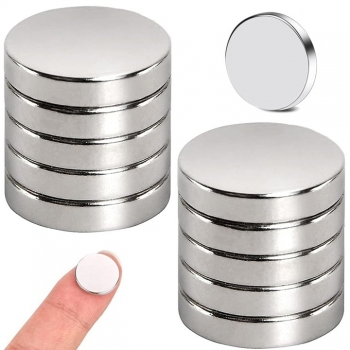 1Mcz Neodymový magnet Puk 10 x 2 mm 10ks stříbrná (silver)