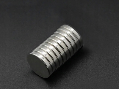 1Mcz Neodymový magnet Puk 10 x 2 mm 10ks stříbrná (silver)