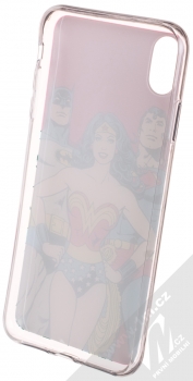 DC Comics Justice League 003 TPU ochranný silikonový kryt s motivem pro Apple iPhone XS Max červená (red) zepředu