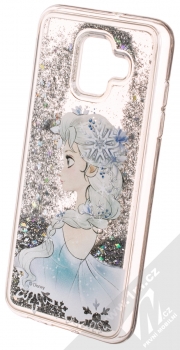 Disney Sand Elsa 010 ochranný kryt s přesýpacím efektem třpytek s motivem pro Samsung Galaxy A6 (2018) průhledná stříbrná (transparent silver) animace 4