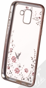 Forcell Diamond TPU ochranný kryt pro Samsung Galaxy J6 (2018) růžově zlatá (rose gold) zepředu