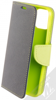 Forcell Fancy Book flipové pouzdro pro Apple iPhone 11 Pro modrá limetkově zelená (blue lime)