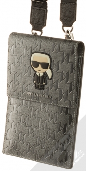 Karl Lagerfeld Monogram Ikonik Patch Wallet Universal univerzální pouzdro kabelka s kapsičkami (KLWBSAMIPG) šedá (grey)