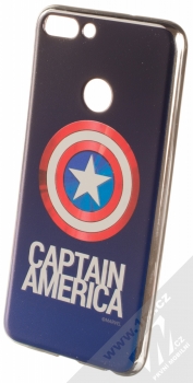 Marvel Kapitán Amerika 001 TPU pokovený ochranný silikonový kryt s motivem pro Huawei P Smart modrá stříbrná (blue silver)