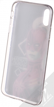 Marvel Kapitánka Marvel 013 TPU ochranný silikonový kryt s motivem pro Apple iPhone XS Max tmavě modrá (dark blue) zepředu