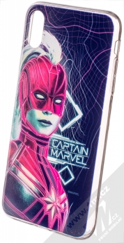 Marvel Kapitánka Marvel 013 TPU ochranný silikonový kryt s motivem pro Apple iPhone XS Max tmavě modrá (dark blue)