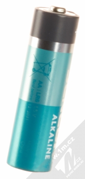 Sencor SBA LR6 10BP AA ALK alkalické tužkové baterie AA LR06 10ks tyrkysová tmavě šedá (turquoise dark grey) baterie zezadu