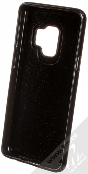 Sligo Liquid Glitter Black Jednorožec ochranný kryt s přesýpacím efektem třpytek pro Samsung Galaxy S9 růžově zlatá (rose gold) zepředu