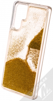 Sligo Liquid Pearl Full ochranný kryt s přesýpacím efektem třpytek pro Huawei P30 Pro zlatá (gold) animace 3