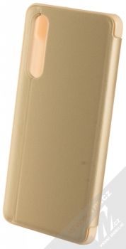 Vennus Clear View flipové pouzdro pro Huawei P30 zlatá (gold) zezadu