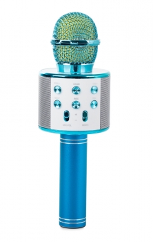 1Mcz WS-858 Bluetooth karaoke mikrofon s reproduktorem modrá (blue)