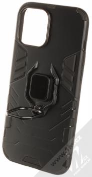 1Mcz Armor Ring odolný ochranný kryt s držákem na prst pro Apple iPhone 12 Pro Max černá (black) otevřené