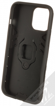 1Mcz Armor Ring odolný ochranný kryt s držákem na prst pro Apple iPhone 12 Pro Max černá (black) zepředu